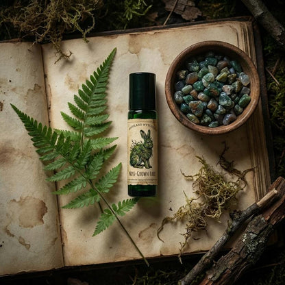 The Moss-Grown Hare Perfume Oil | White Musk & Oakmoss | Woodland Folklore | Druid Pagan Ritual Gift | Muffled Velvety Scent