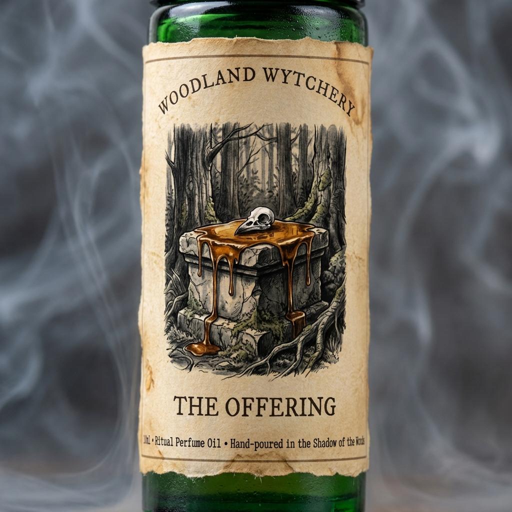 The Offering Perfume Oil | Wild Honey & Smoked Myrrh | Woodland Folklore | Druid Pagan Ritual Gift | Sweet Dark Ancient Scent