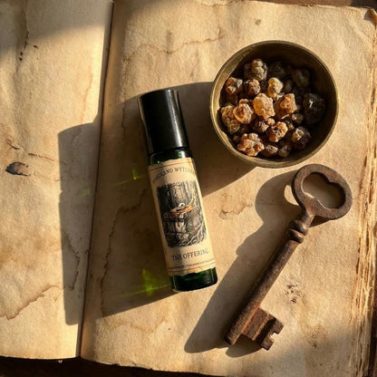 The Offering Perfume Oil | Wild Honey & Smoked Myrrh | Woodland Folklore | Druid Pagan Ritual Gift | Sweet Dark Ancient Scent