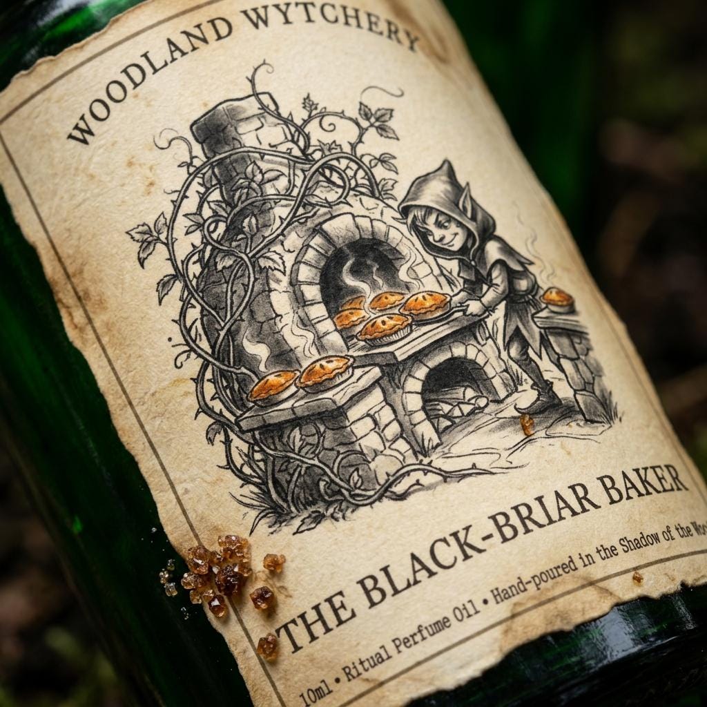 The Black-Briar Baker Perfume Oil | Blackberry Tart & Spiced Molasses | Gourmand Witchy Fae | Pagan Magick Gift | Sweet Foody Bakery Scent