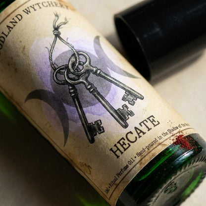 Hecate Perfume Oil | Red Musk & Patchouli | Goddess of Witchcraft | Crossroads Ritual Oil | Dark Rose Vetiver