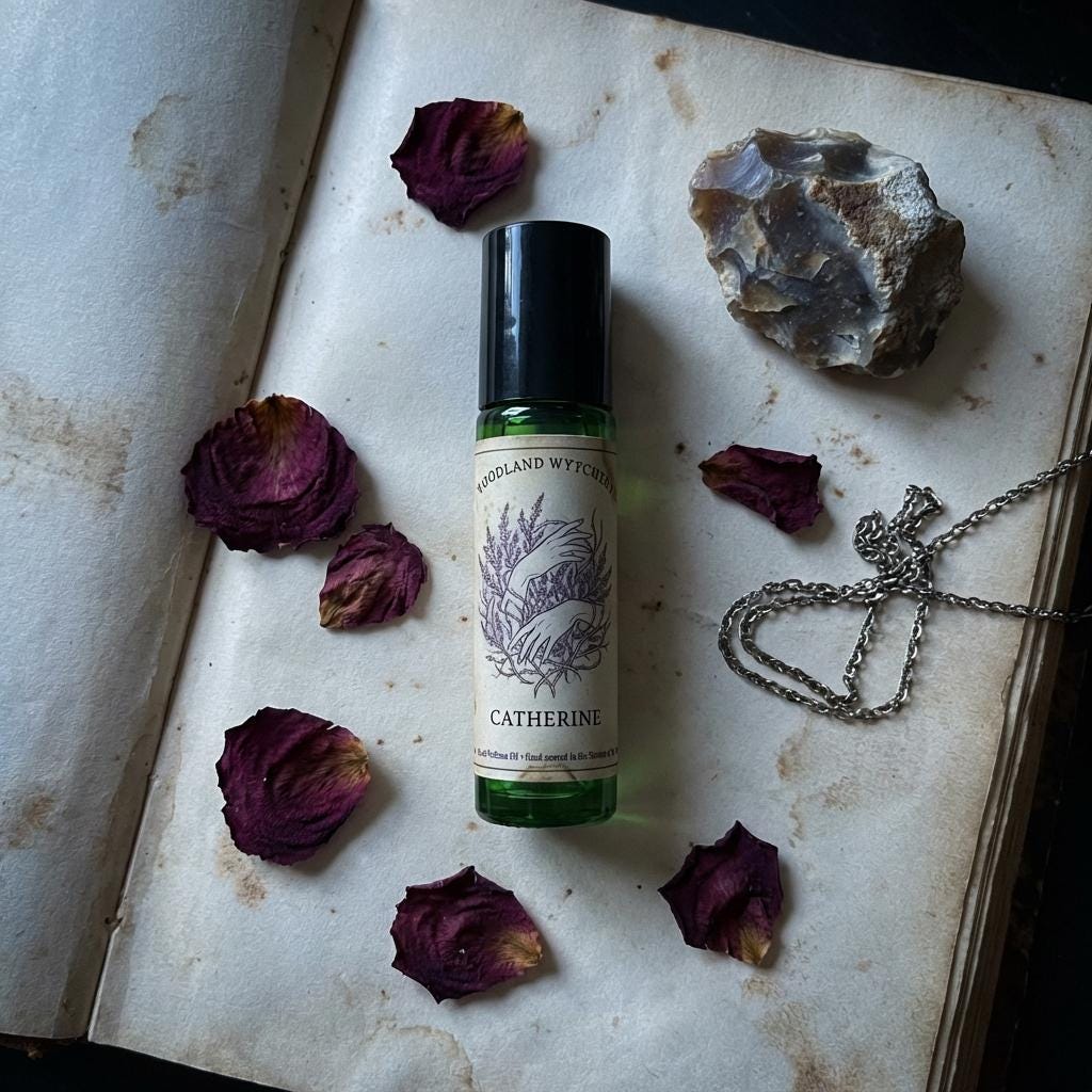 Catherine Perfume Oil | Rose and Blackberry | Wuthering Heights | Gothic Literary Scent | Bookish Dark Academia | Witchy Folklore Gift