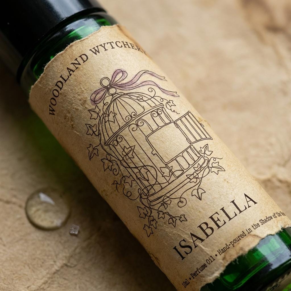 Isabella Perfume Oil | Peony and Rainwater | Wuthering Heights | Gothic Literary Scent | Bookish Dark Academia | Witchy Folklore Gift