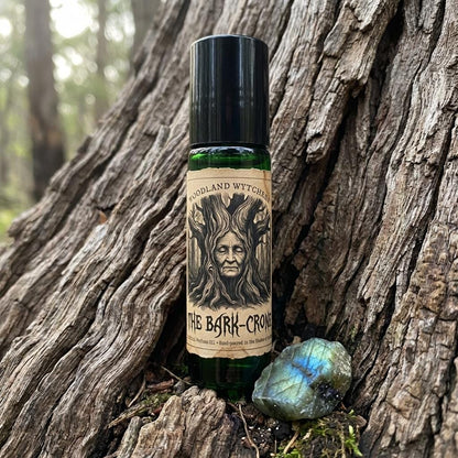 The Bark-Crone Perfume Oil | Cedarwood & Distressed Parchment | Woodland Folklore | Druid Pagan Ritual Gift | Ancient Forest Scent