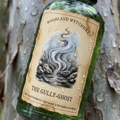 The Gully-Ghost Perfume Oil | Silver Lichen & Grey Rain | Woodland Folklore | Druid Pagan Ritual Gift | Ethereal Chilly Damp Scent