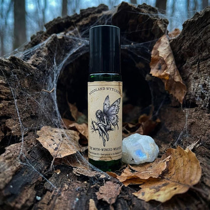 The Moth-Winged Weaver Perfume Oil | Dusty Iris & Damp Wood | Woodland Fae Folklore | Hagcore Aesthetic Gift | Ethereal Powdery Scent