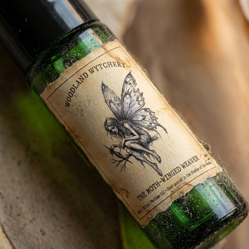 The Moth-Winged Weaver Perfume Oil | Dusty Iris & Damp Wood | Woodland Fae Folklore | Hagcore Aesthetic Gift | Ethereal Powdery Scent