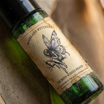 The Moth-Winged Weaver Perfume Oil | Dusty Iris & Damp Wood | Woodland Fae Folklore | Hagcore Aesthetic Gift | Ethereal Powdery Scent