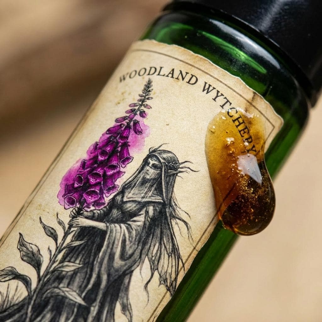 The Foxglove Oracle Perfume Oil | Dark Floral & Black Soil | Witchy Folklore Fae | Pagan Magick Ritual Gift | Narcotic Mystical Scent