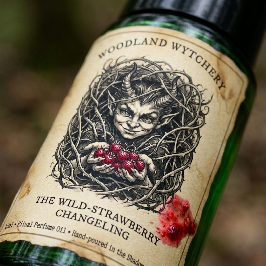 The Wild-Strawberry Changeling Perfume Oil | Sweet Berry & Forest Earth | Witchy Folklore Fae | Pagan Magick Gift | Fruity Enchanting Scent