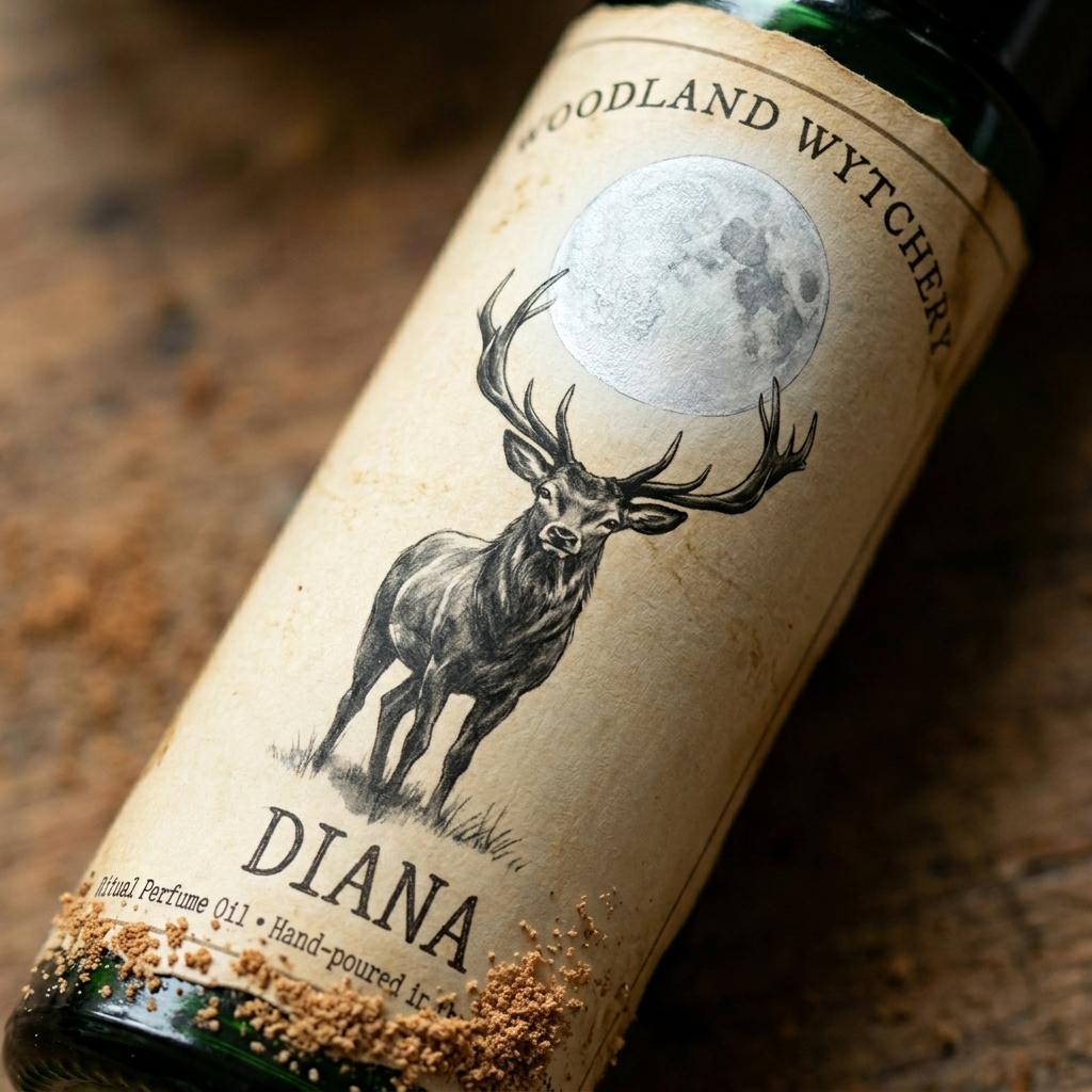 Diana Perfume Oil | Copal & Vanilla Bean | Roman Goddess | Witchy Folklore Fae | Pagan Magick Ritual Gift | Dark Earthy Resinous Scent