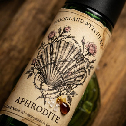 Aphrodite Perfume Oil | Rose and Vanilla Bean | Goddess of Love Scent | Witchy Folklore Fae | Apple and Pomegranate | Pagan Ritual Gift