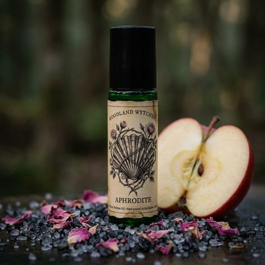 Aphrodite Perfume Oil | Rose and Vanilla Bean | Goddess of Love Scent | Witchy Folklore Fae | Apple and Pomegranate | Pagan Ritual Gift
