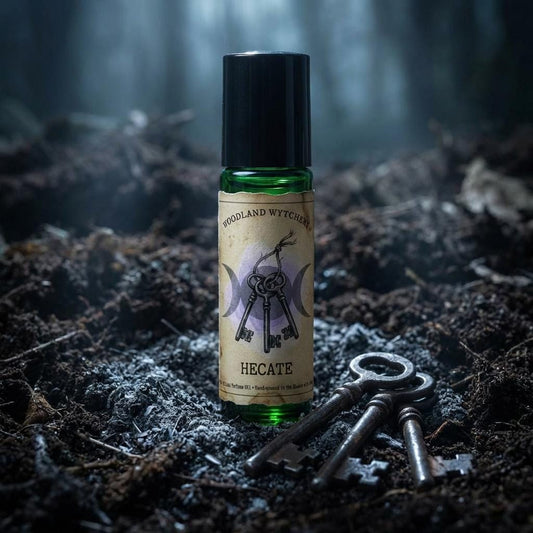 Hecate Perfume Oil | Red Musk & Patchouli | Goddess of Witchcraft | Crossroads Ritual Oil | Dark Rose Vetiver