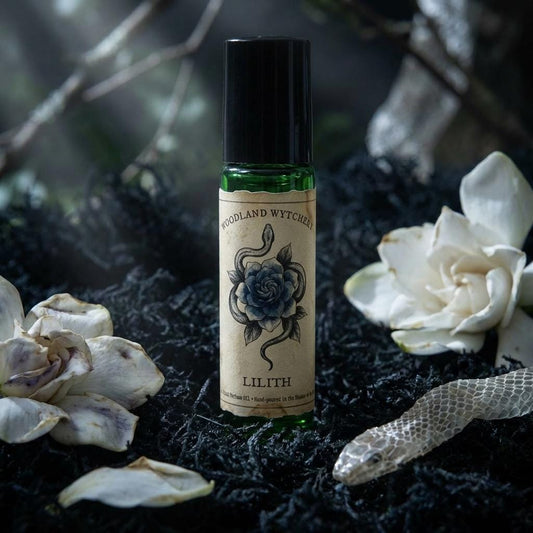 Lilith Perfume Oil | Dark Jasmine & Musk | Night Goddess Scent | Witchy Folklore Fae | Sensual Floral Scent | Pagan Ritual Gift