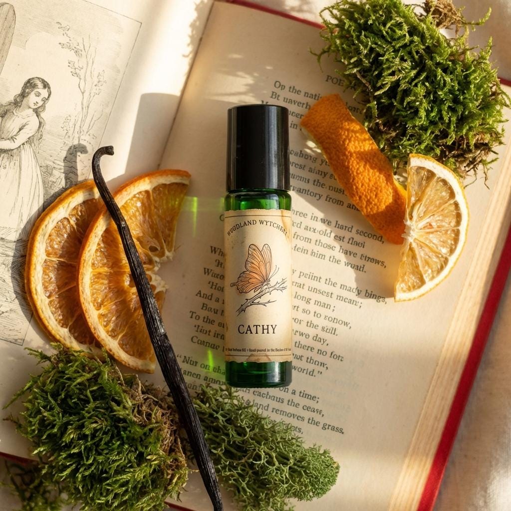 Cathy Linton Perfume | Clementine and Vanilla | Wuthering Heights | Gothic Book Scent | Dark Academia Perfume | Witchy Folklore Gift